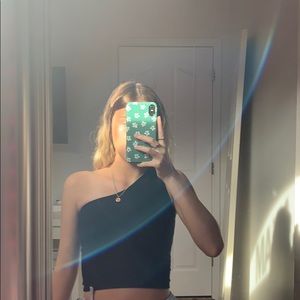 brandy one sleeved top!!